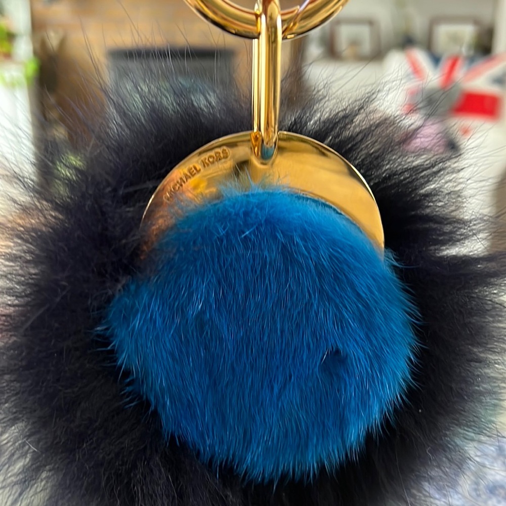 Micheal Kors large furry bag charm